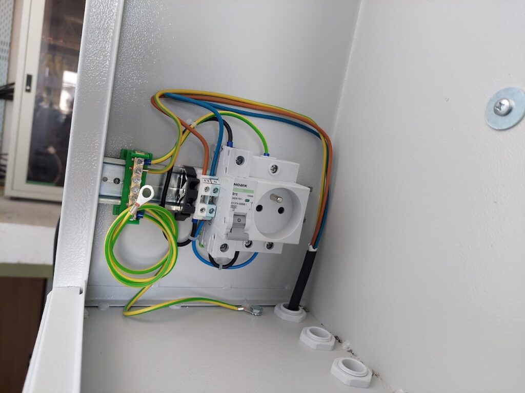 a electrical box with wires